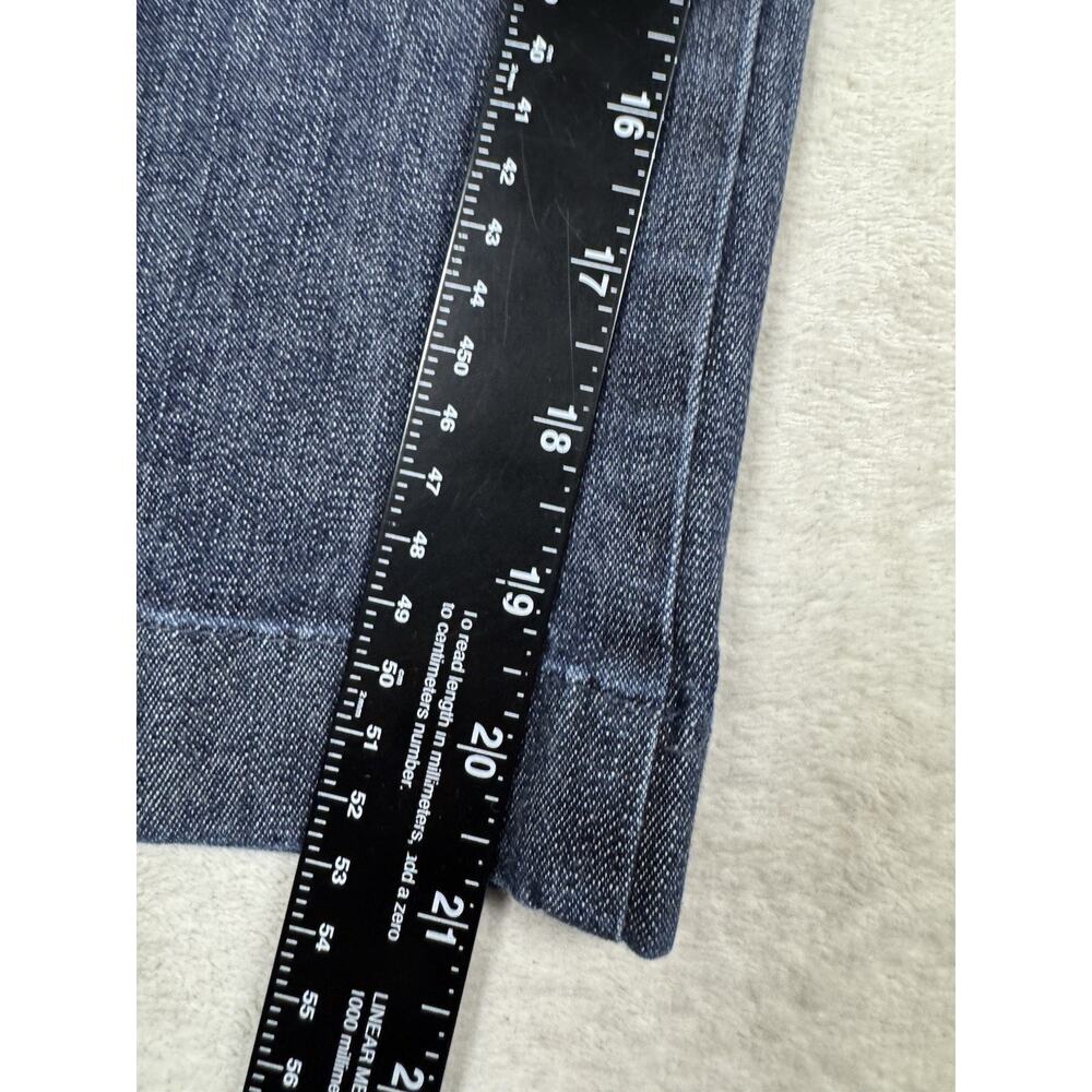 Ann Taylor Women’s Dark Wash Sailor Wide Leg Cuffed Trouser Jeans Size 6 - Picture 8 of 11